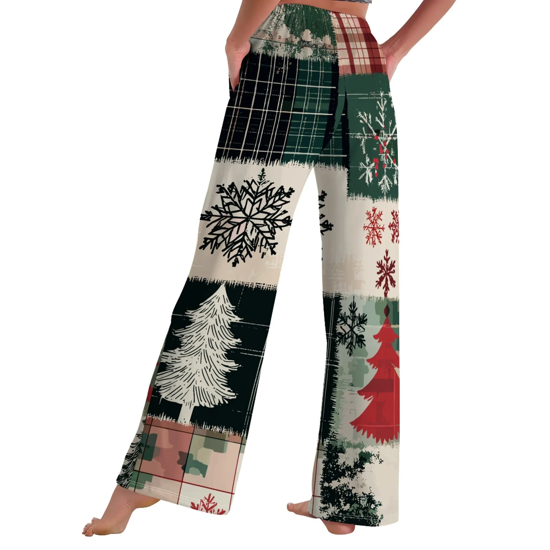 Cozy Christmas Print Pajama Pants for Festive Comfort at Home