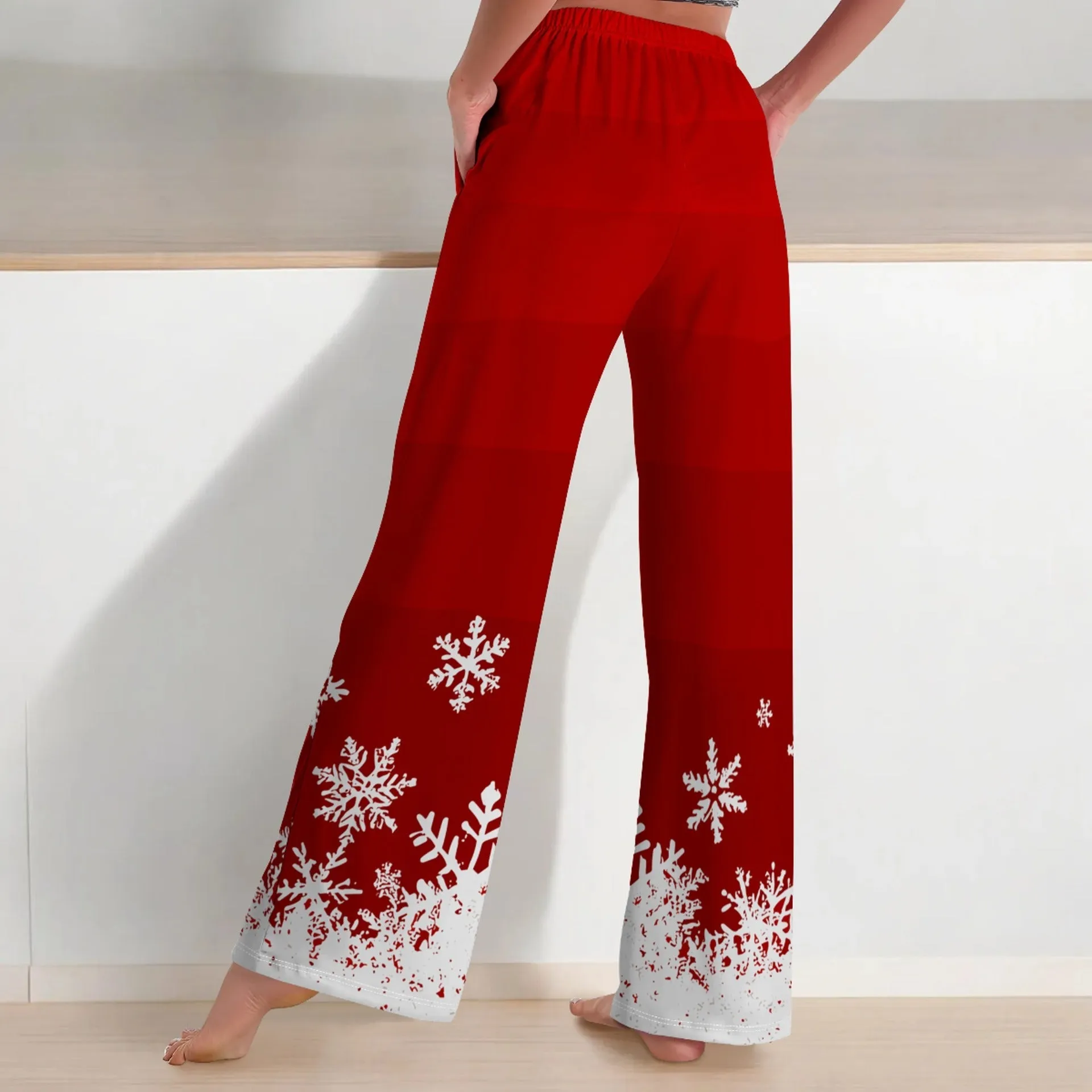 Cozy Christmas Print Pajama Pants for Festive Comfort at Home
