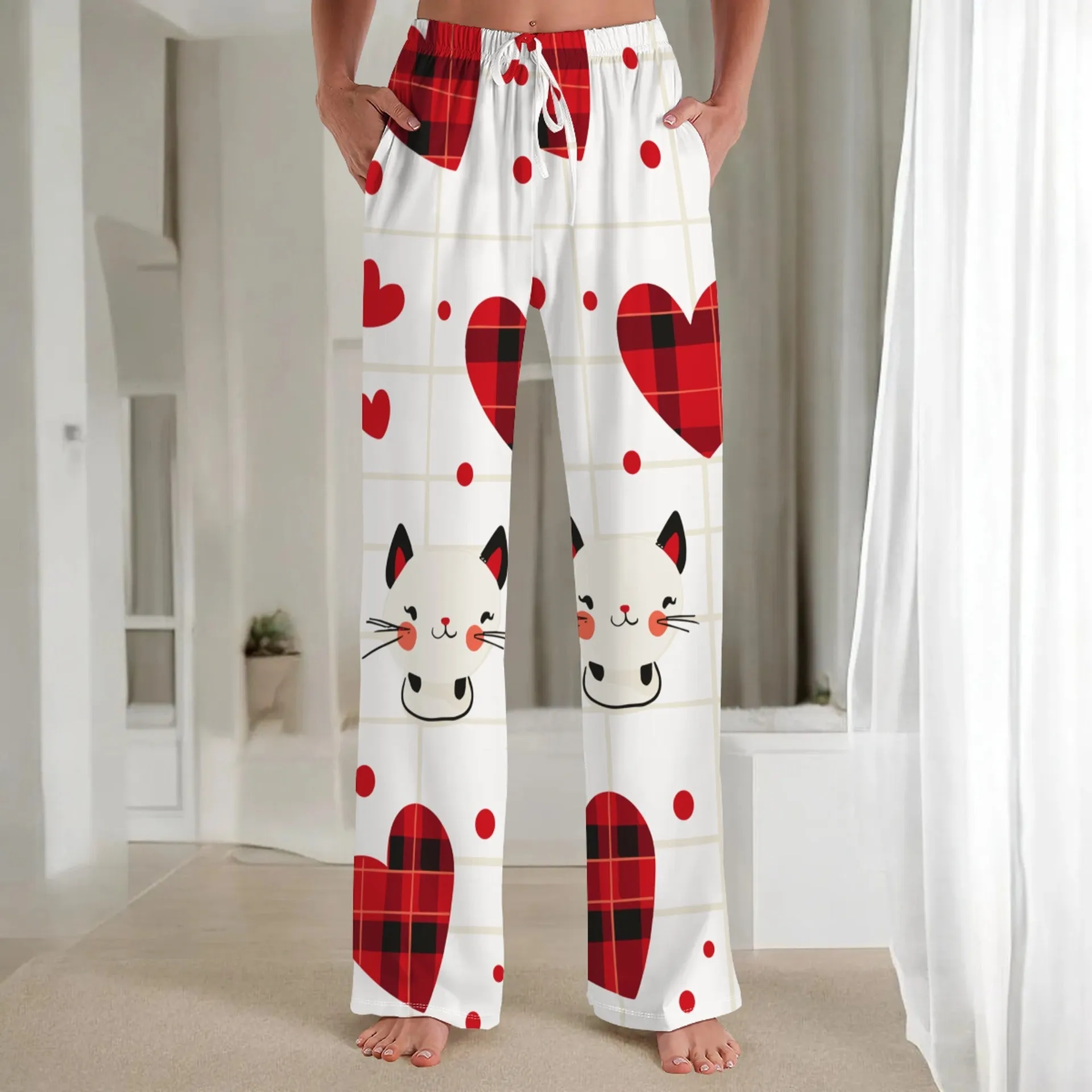 Cozy Christmas Print Pajama Pants for Festive Comfort at Home