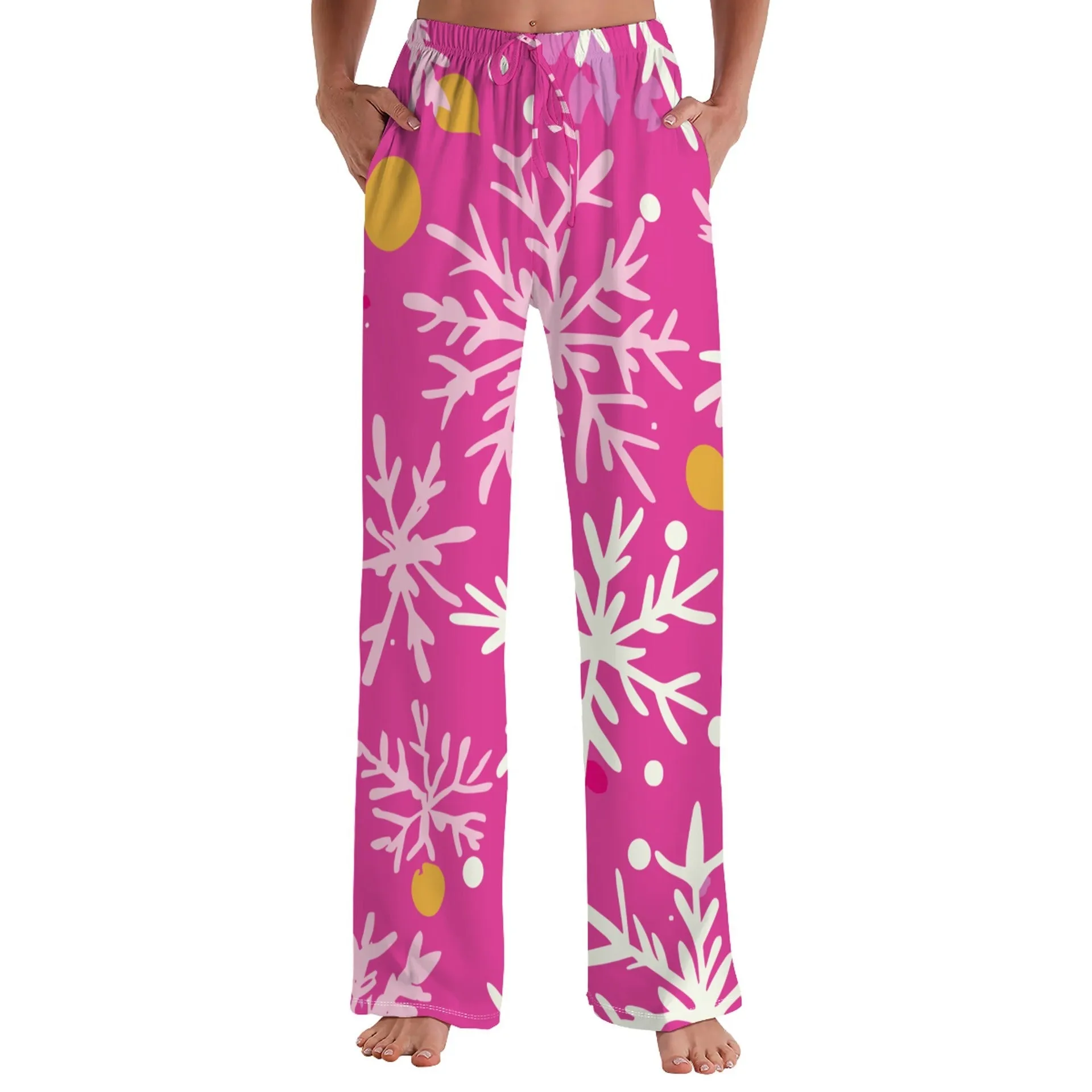 Cozy Christmas Print Pajama Pants for Festive Comfort at Home