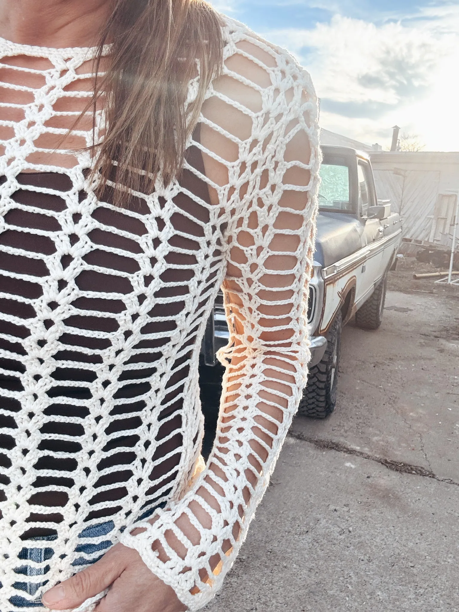 Crochet Knit Long Sleeve