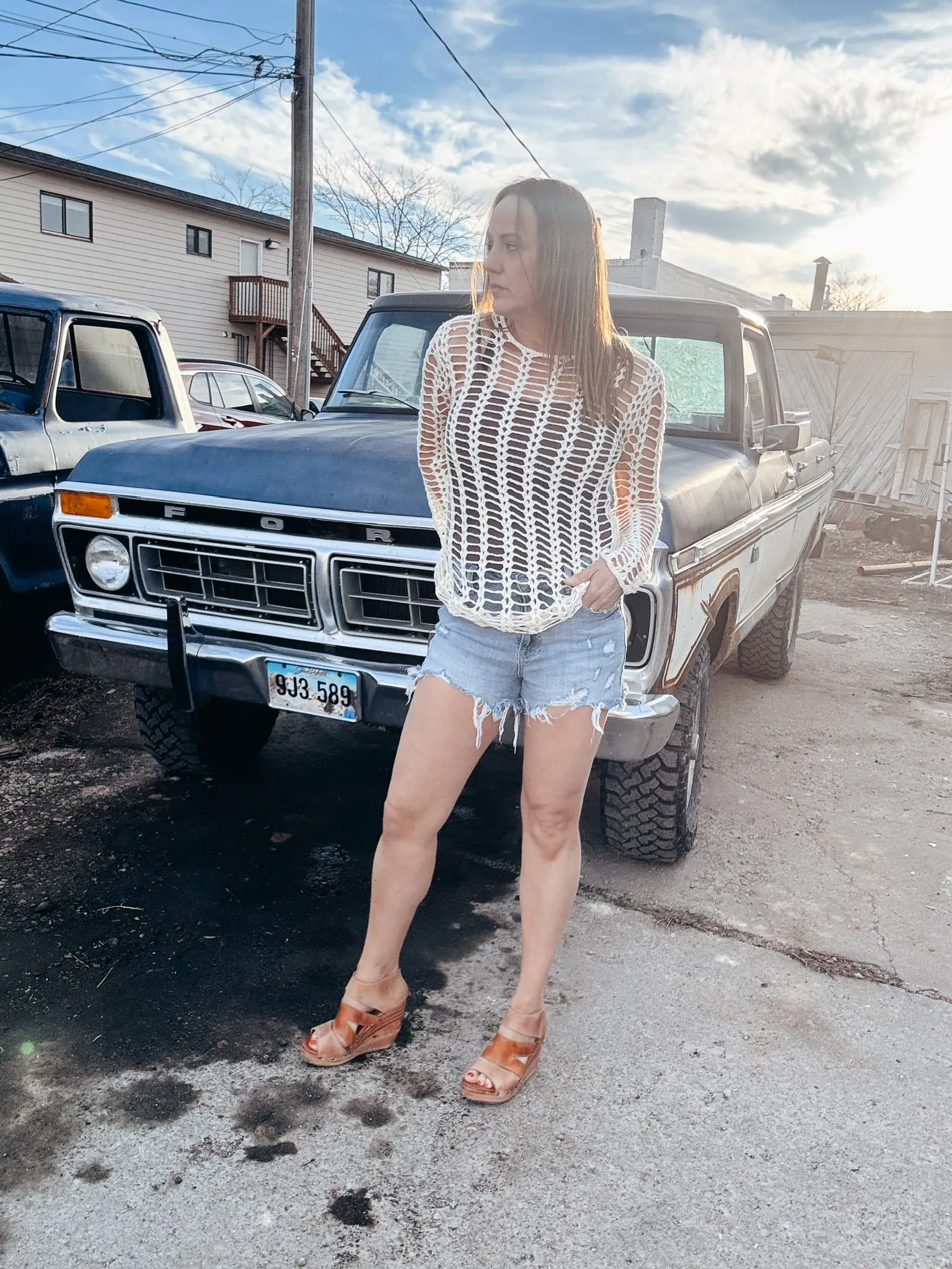 Crochet Knit Long Sleeve