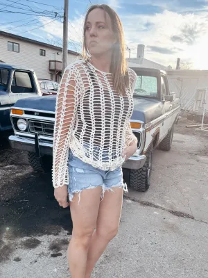 Crochet Knit Long Sleeve