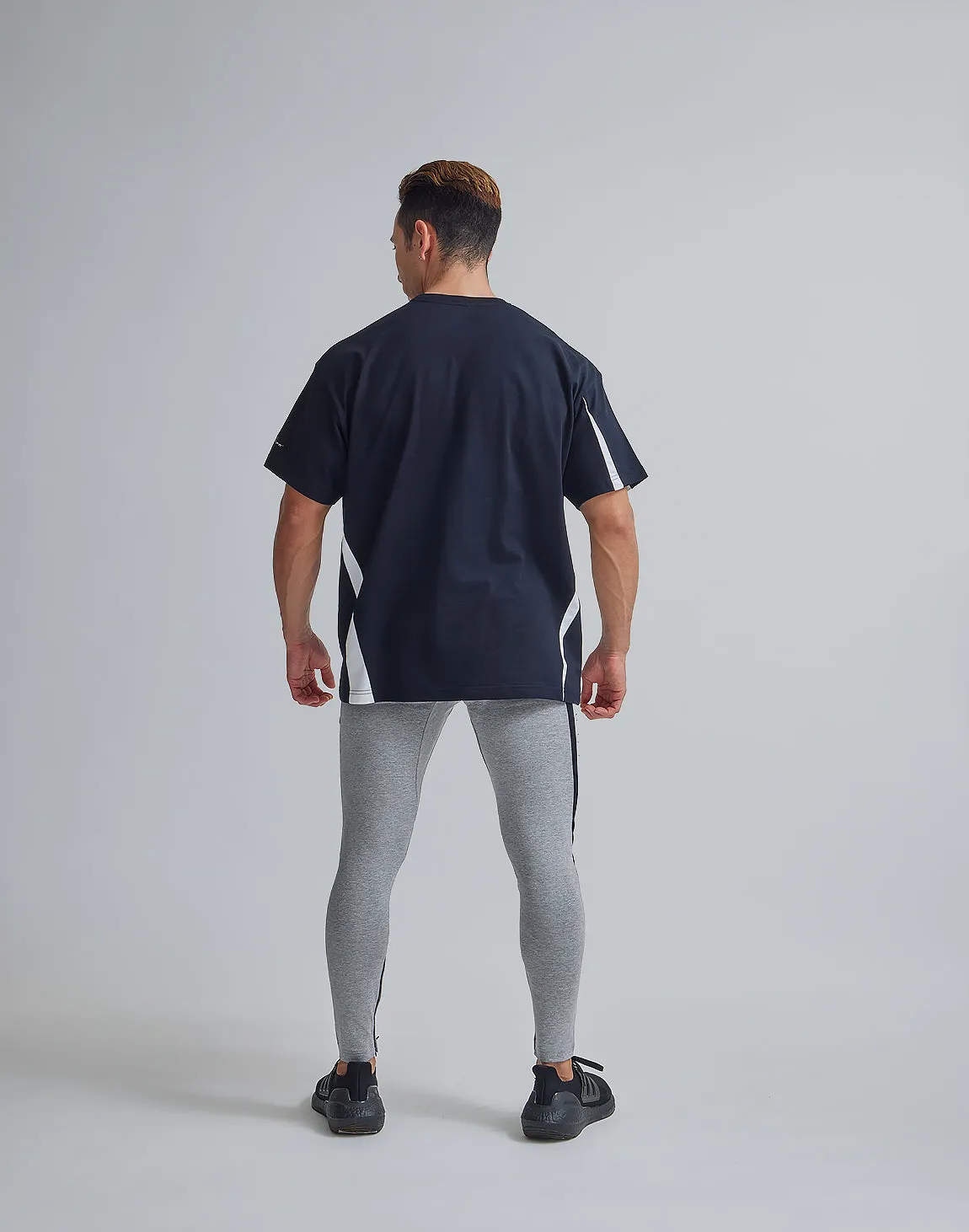 CRONOS ACUTE LINE OVERSIZE T-SHIRTS【BLACK】