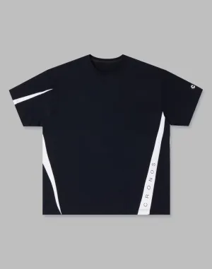 CRONOS ACUTE LINE OVERSIZE T-SHIRTS【BLACK】