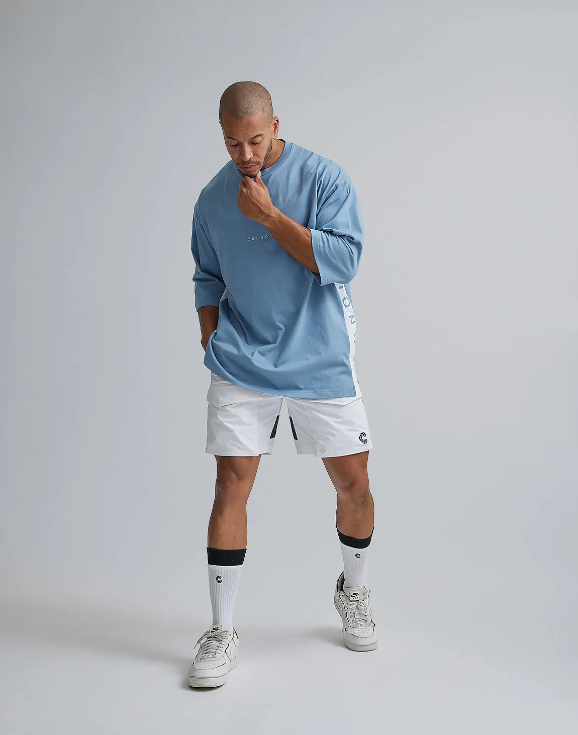 CRONOS THREE QUARTER OVERSIZE T-SHIRTS【G.BLUE】