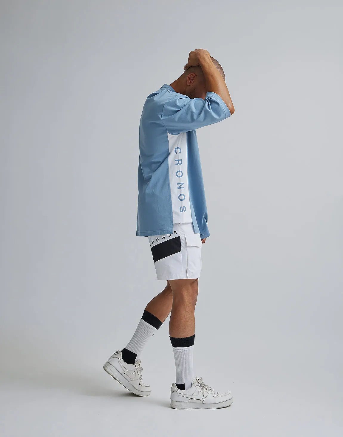 CRONOS THREE QUARTER OVERSIZE T-SHIRTS【G.BLUE】