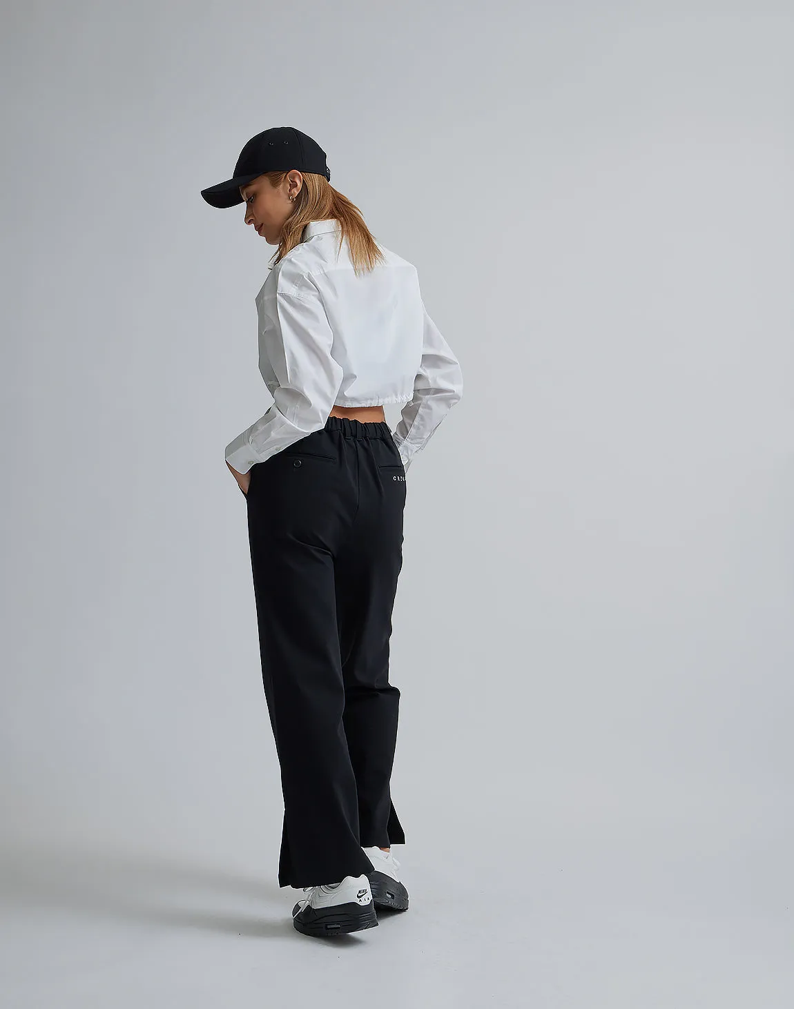 CRONOS WOMEN 2LINE SHORT SHIRTS【WHITE】