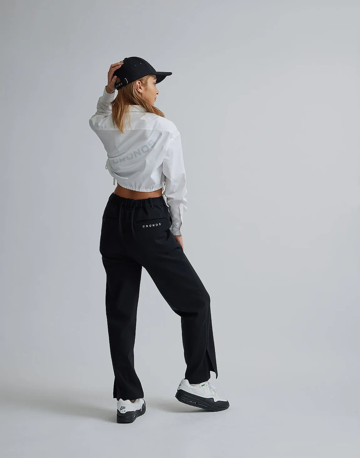 CRONOS WOMEN 2LINE SHORT SHIRTS【WHITE】