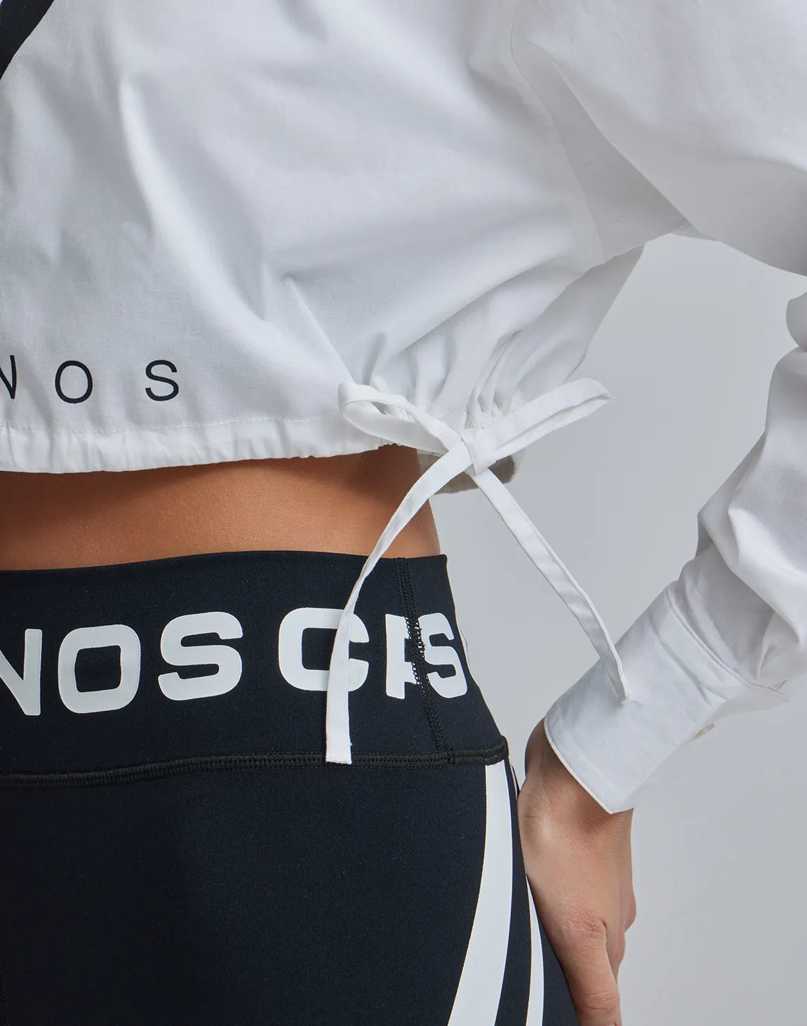 CRONOS WOMEN 2LINE SHORT SHIRTS【WHITE】