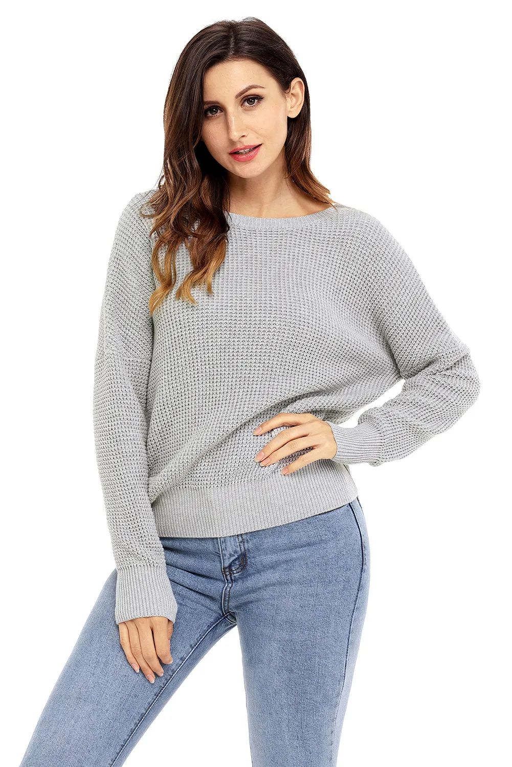 Cross Back Hollow-out Sweater