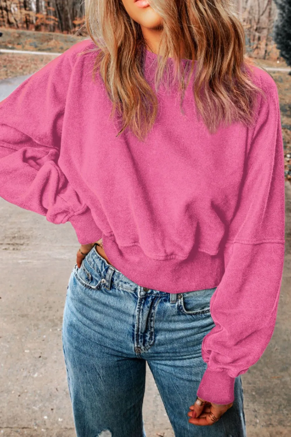 Cutout Long Sleeve Sweatshirt
