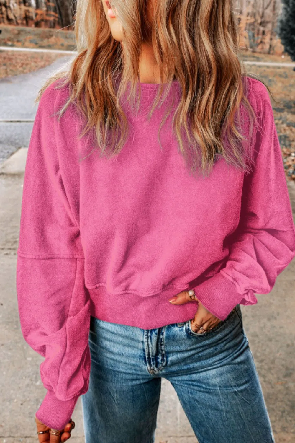 Cutout Long Sleeve Sweatshirt