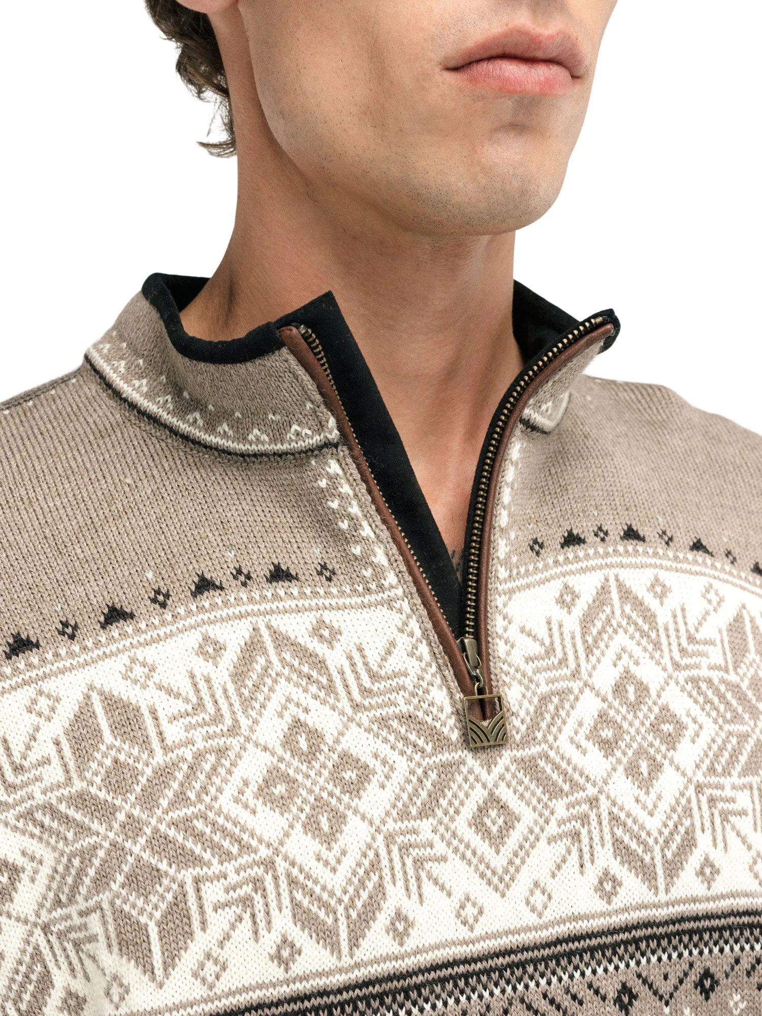 Dale of Norway | Blyfjell Sweater | Unisex | Mountainstone/Off White/Coffee