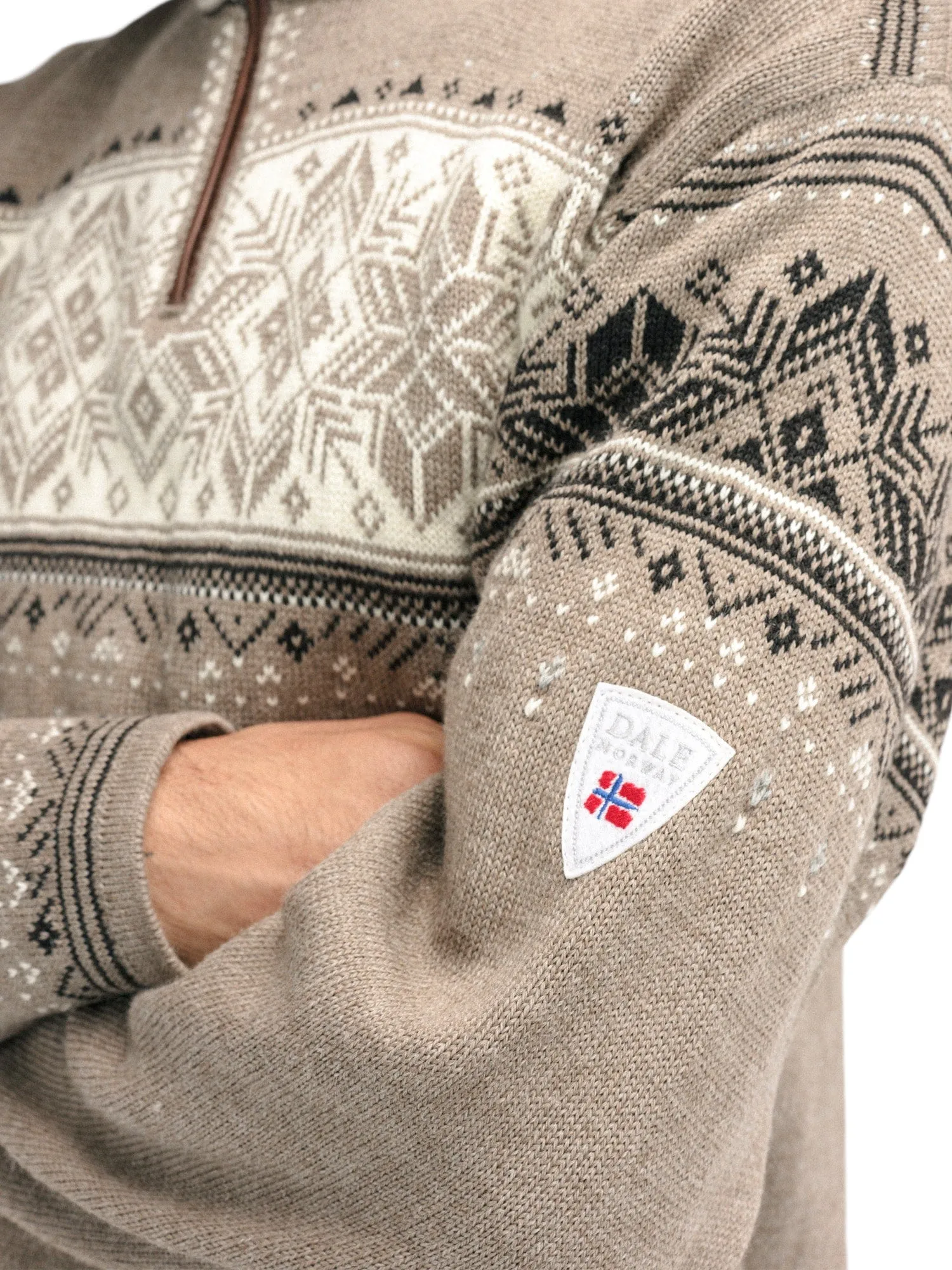 Dale of Norway | Blyfjell Sweater | Unisex | Mountainstone/Off White/Coffee