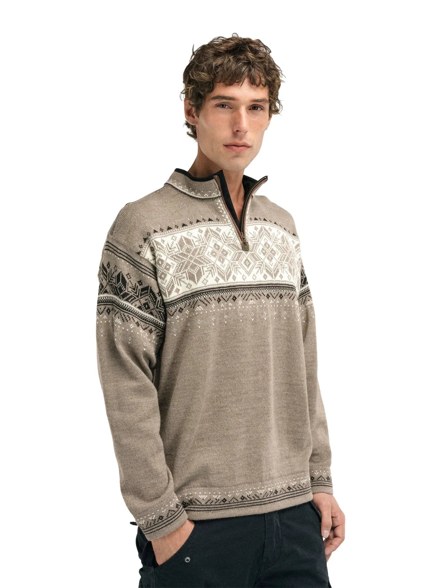 Dale of Norway | Blyfjell Sweater | Unisex | Mountainstone/Off White/Coffee