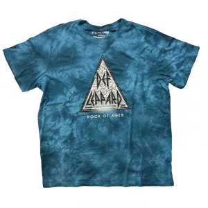 Def Leppard Men's Crew Neck Graphic Band Printed Short Sleeve Tee 14196-Def