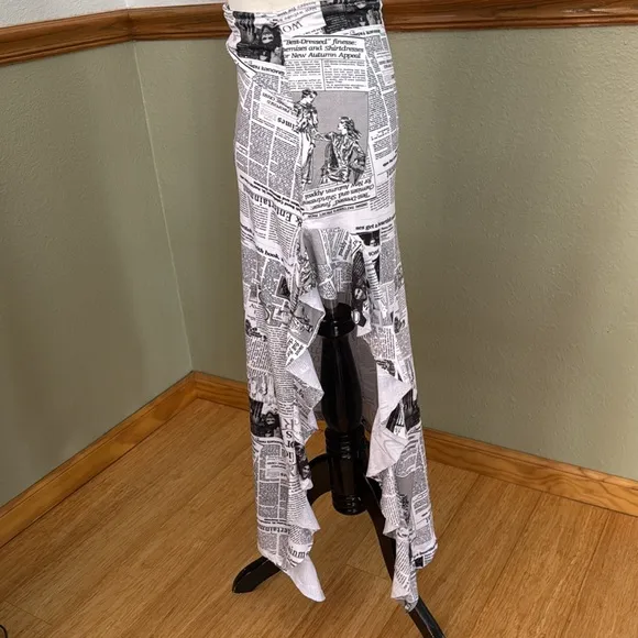 Delayne Dixon Newspaper Cascade Skirt