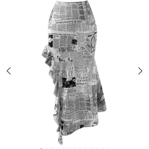 Delayne Dixon Newspaper Cascade Skirt