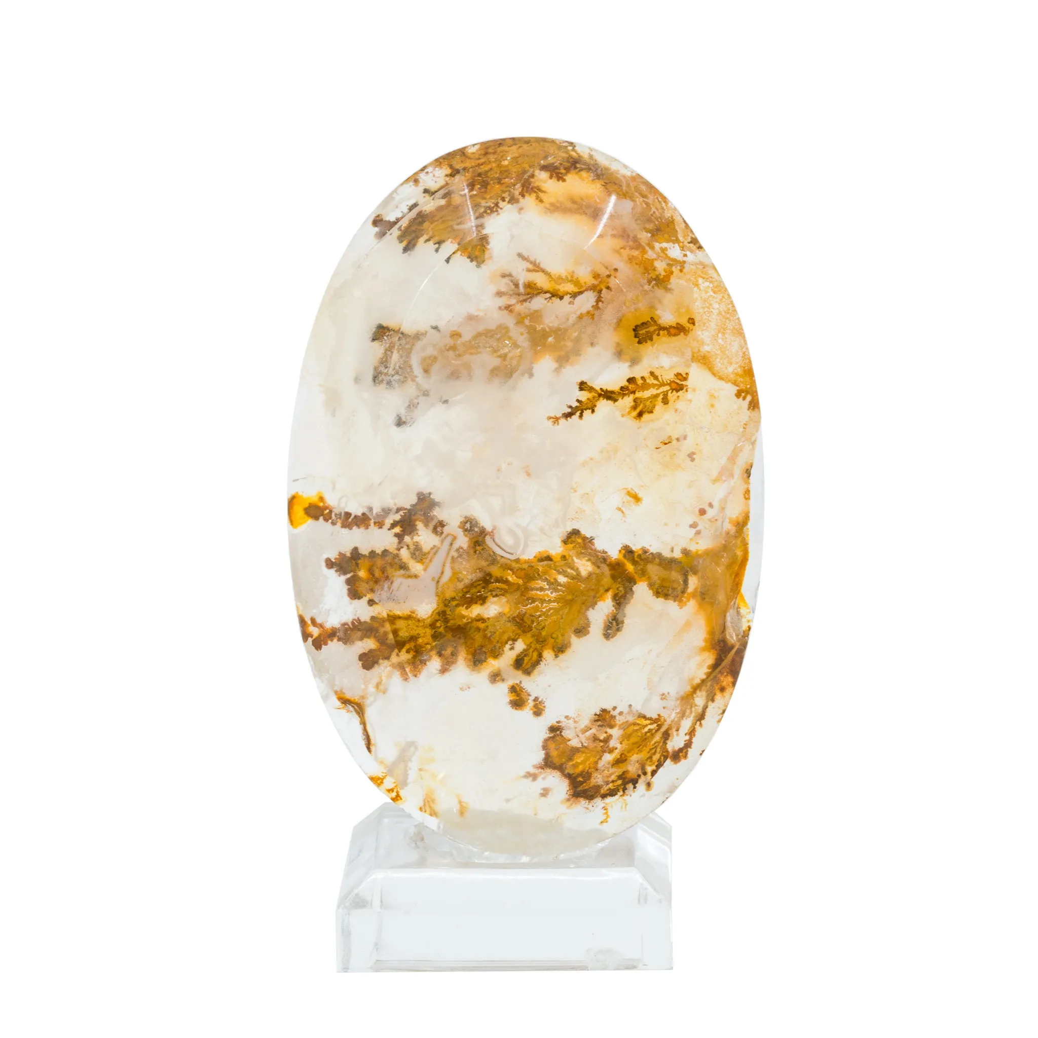 Dendritic Quartz 49.25mm 115.34 Carat Polished Crystal Cabochon