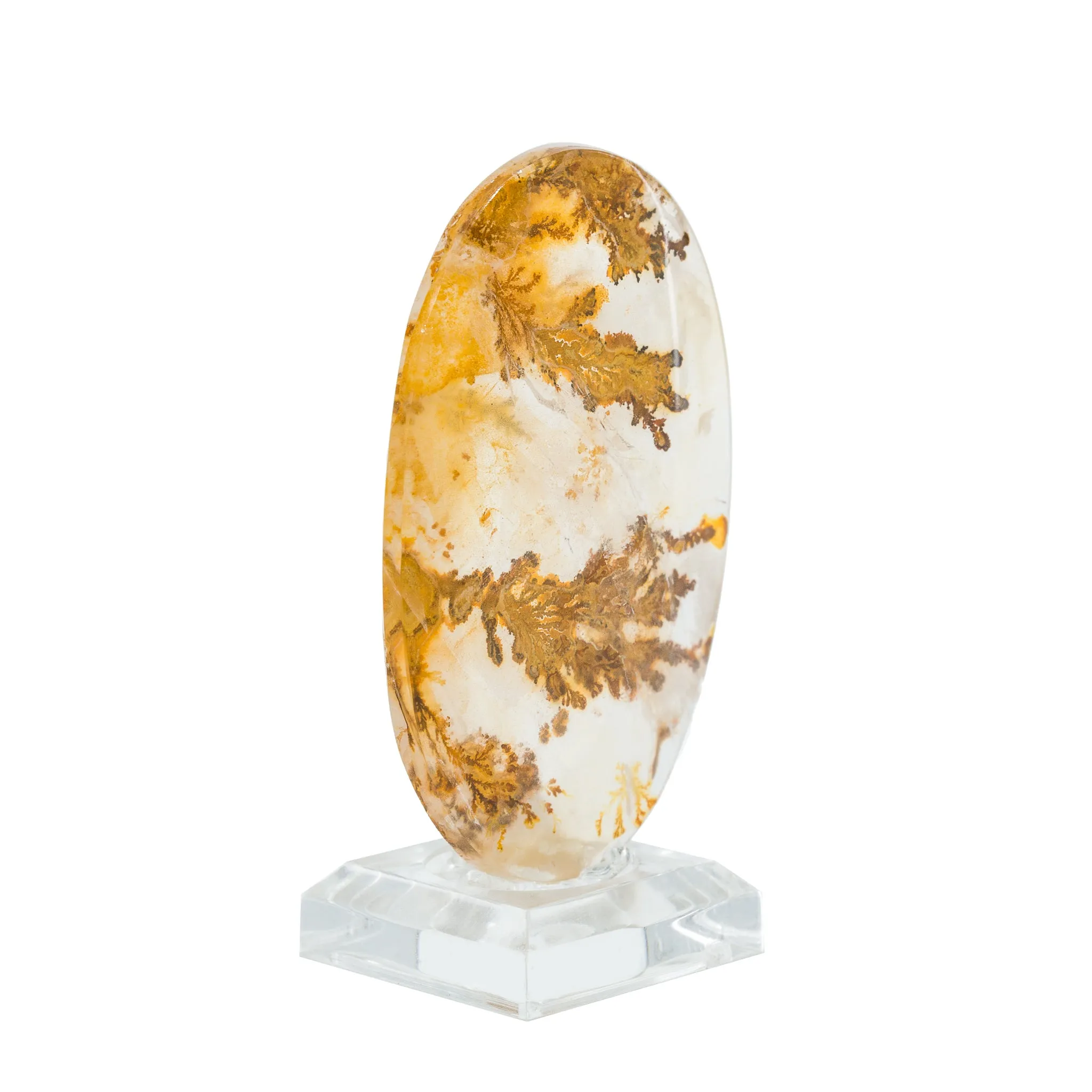 Dendritic Quartz 49.25mm 115.34 Carat Polished Crystal Cabochon