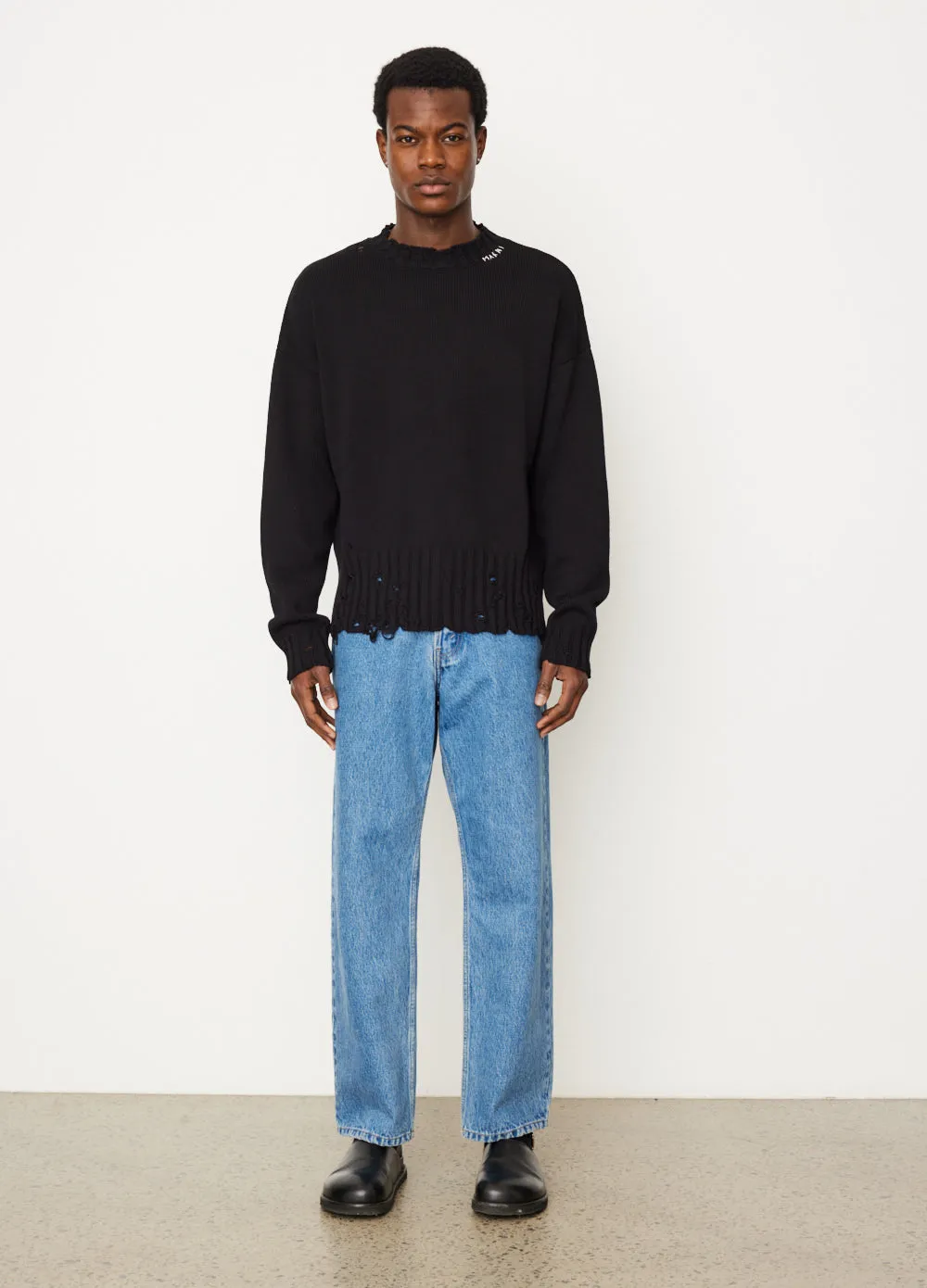 Destroyed Crewneck Knit