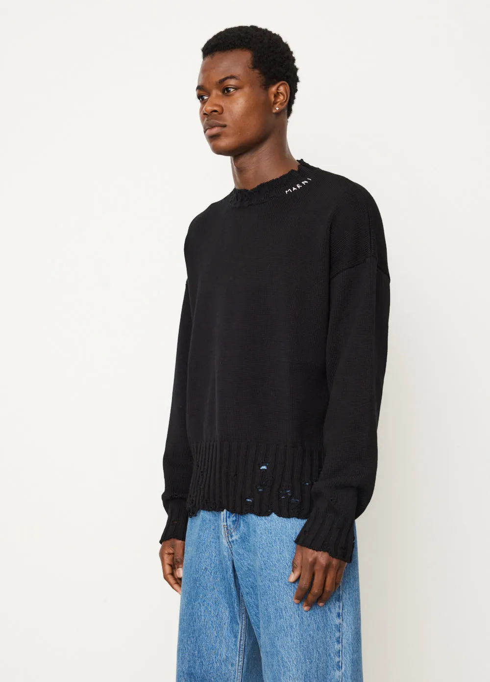 Destroyed Crewneck Knit