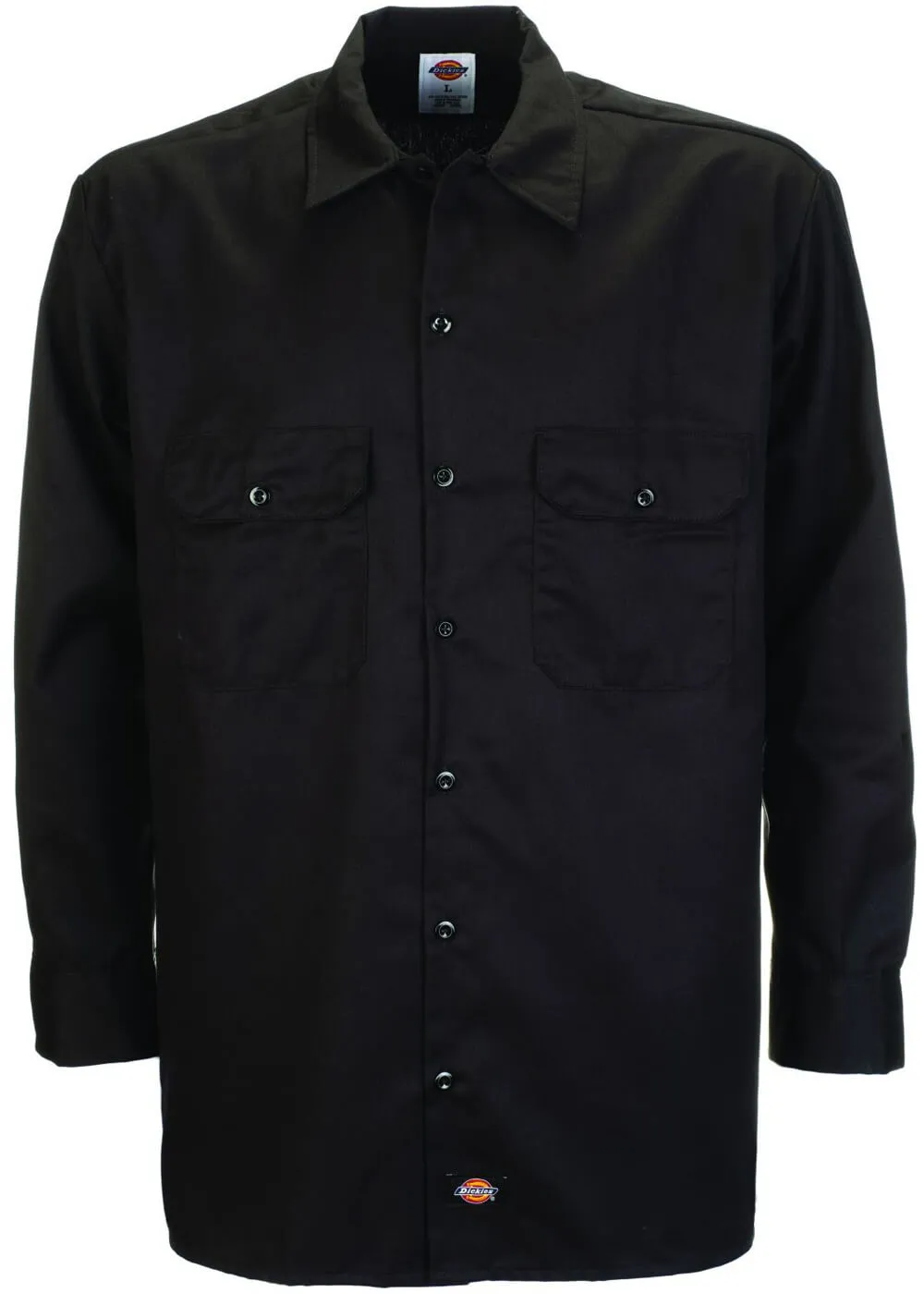 Dickies Mens Long Sleeve Work Shirt Black