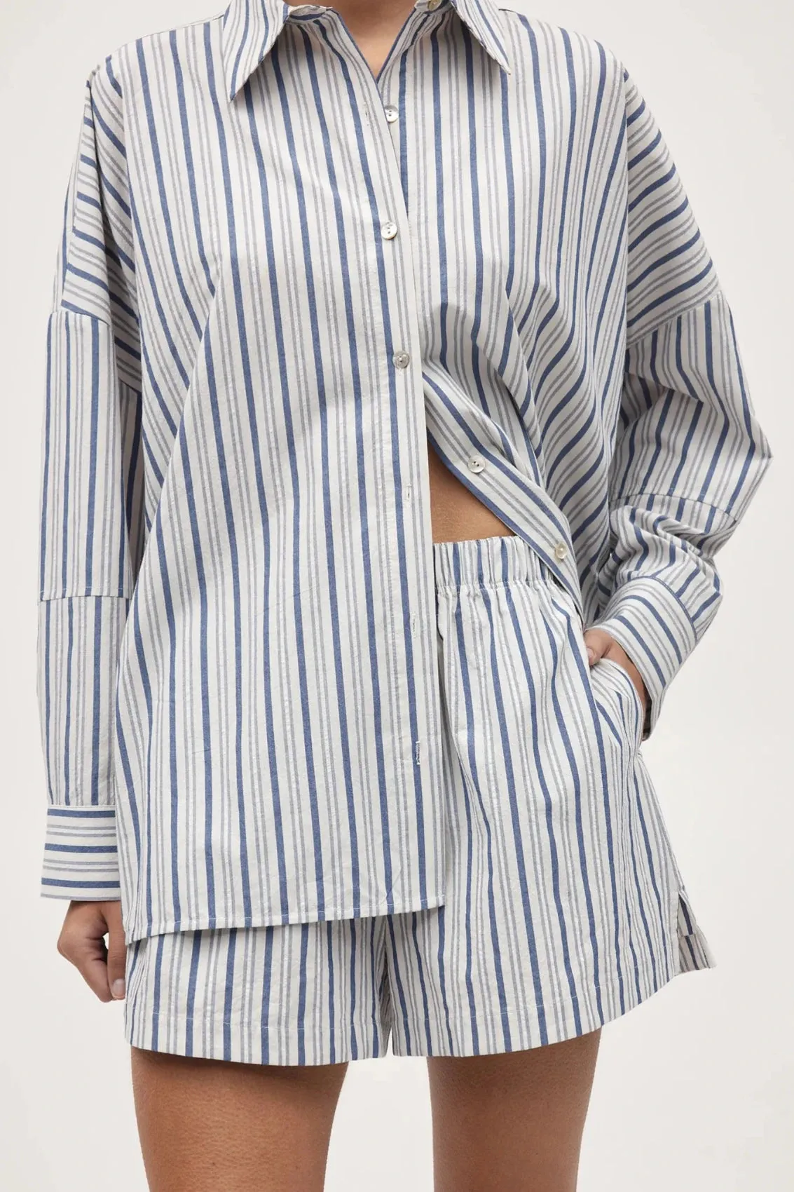 Edie Shirt Cerulean Stripe