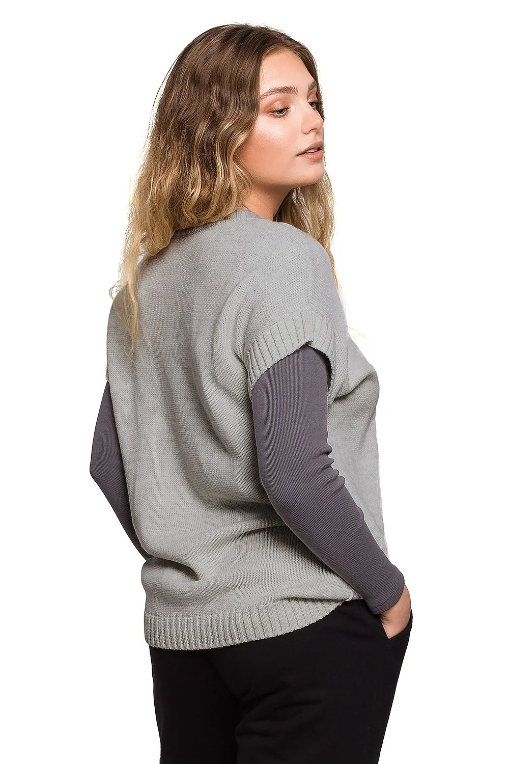Elegant Loose-Cut Knit Gilet