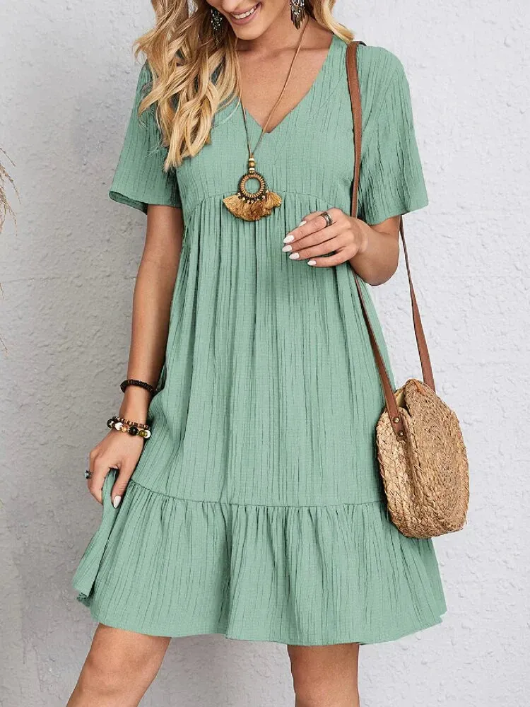 Emmeline - Dress with V-neckline