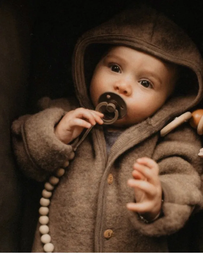 Engel wool fleece coat- Walnut