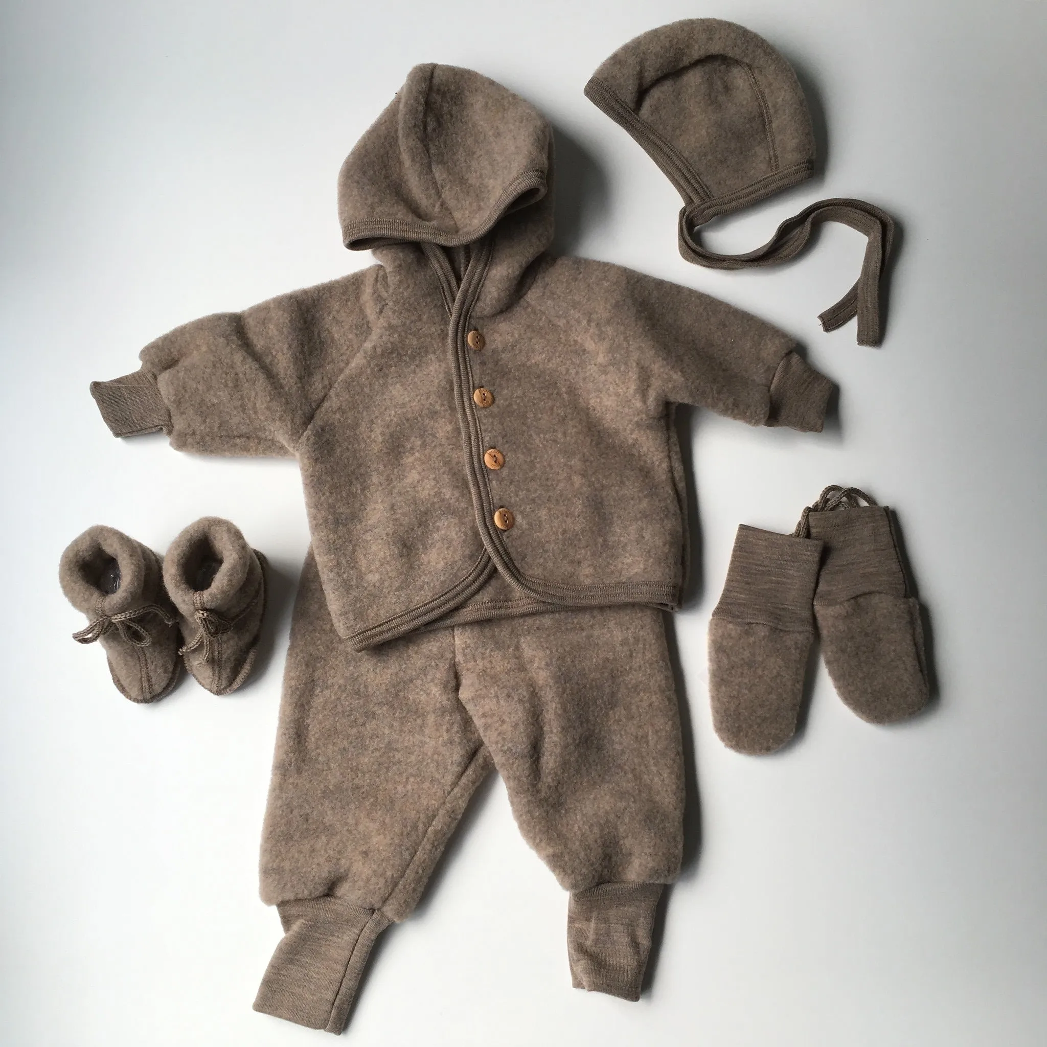 Engel wool fleece coat- Walnut