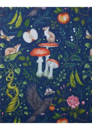 Fable England Into The Woods Scarf Blue