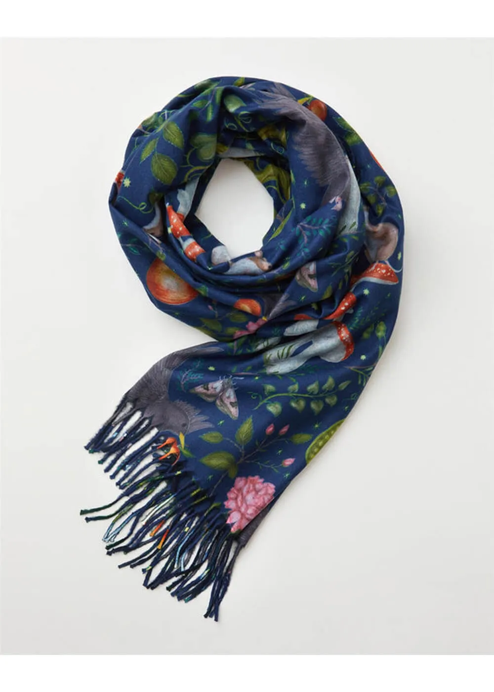 Fable England Into The Woods Scarf Blue