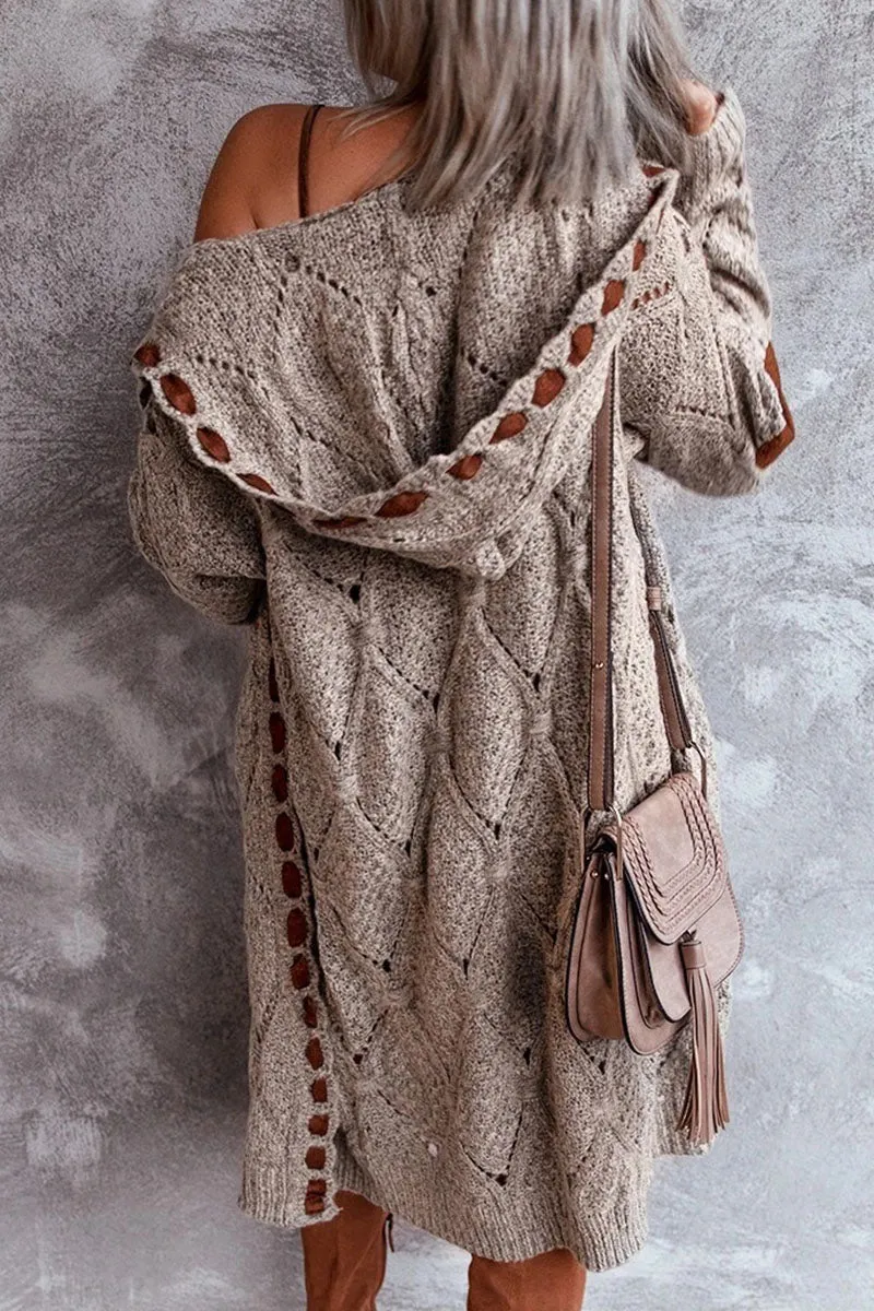 Fashion Street Solid Patchwork Hooded Collar Sweaters(6 Colors)