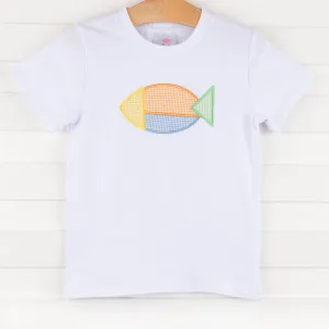 Fin-tastic Friend Applique Shirt, White