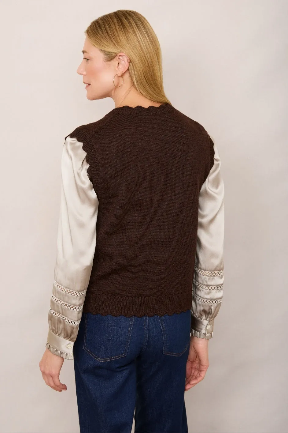 Fleurine Scallop Tank - Chocolate