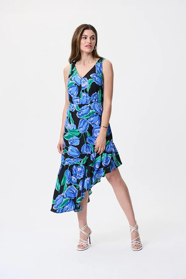 Floral Asymmetrical Hem Dress Style 231185