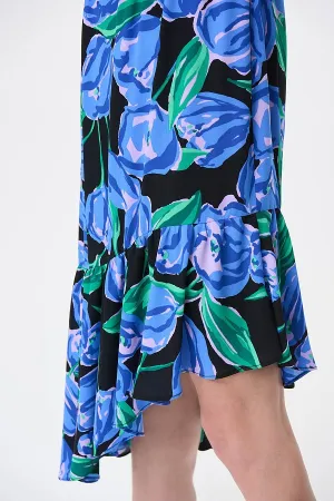 Floral Asymmetrical Hem Dress Style 231185