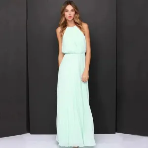 Frances - sleeveless dress with halter neckline