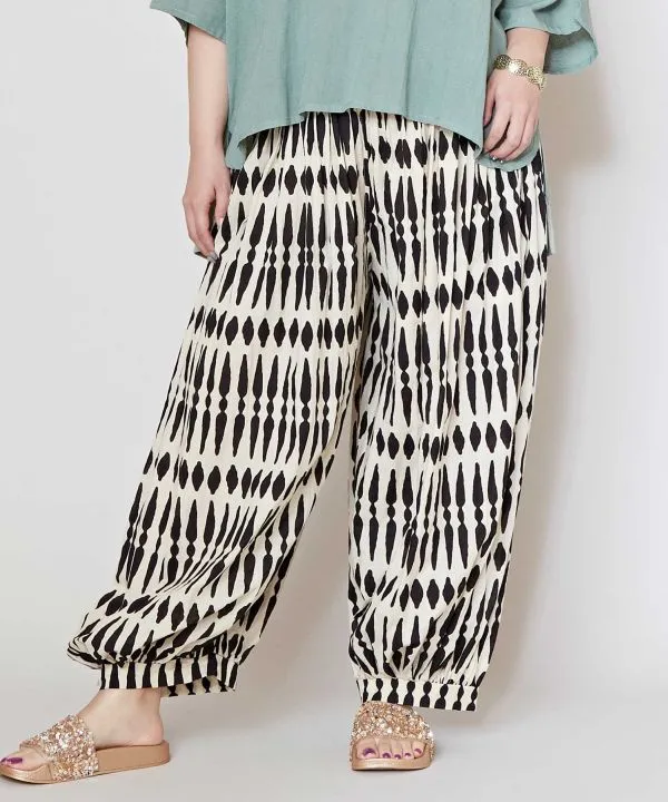 Geometric Patterned Balloon Pants