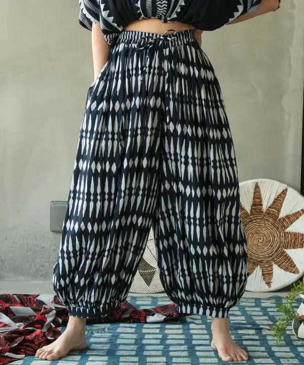 Geometric Patterned Balloon Pants
