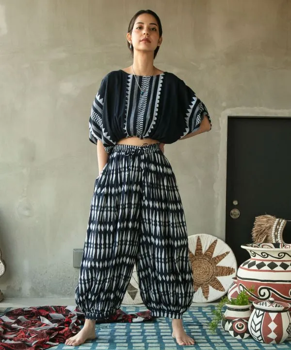 Geometric Patterned Balloon Pants