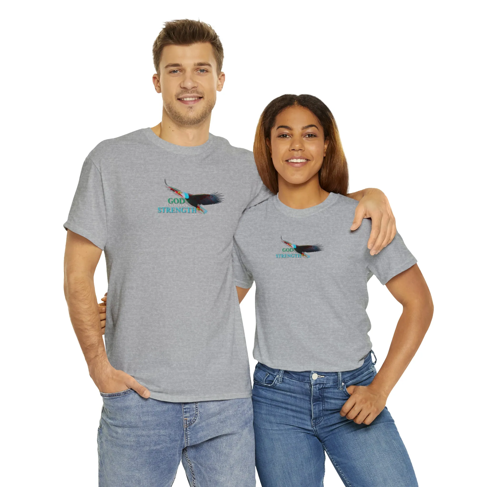 God Renews Our Strength Men’s Unisex Heavy Cotton Tee