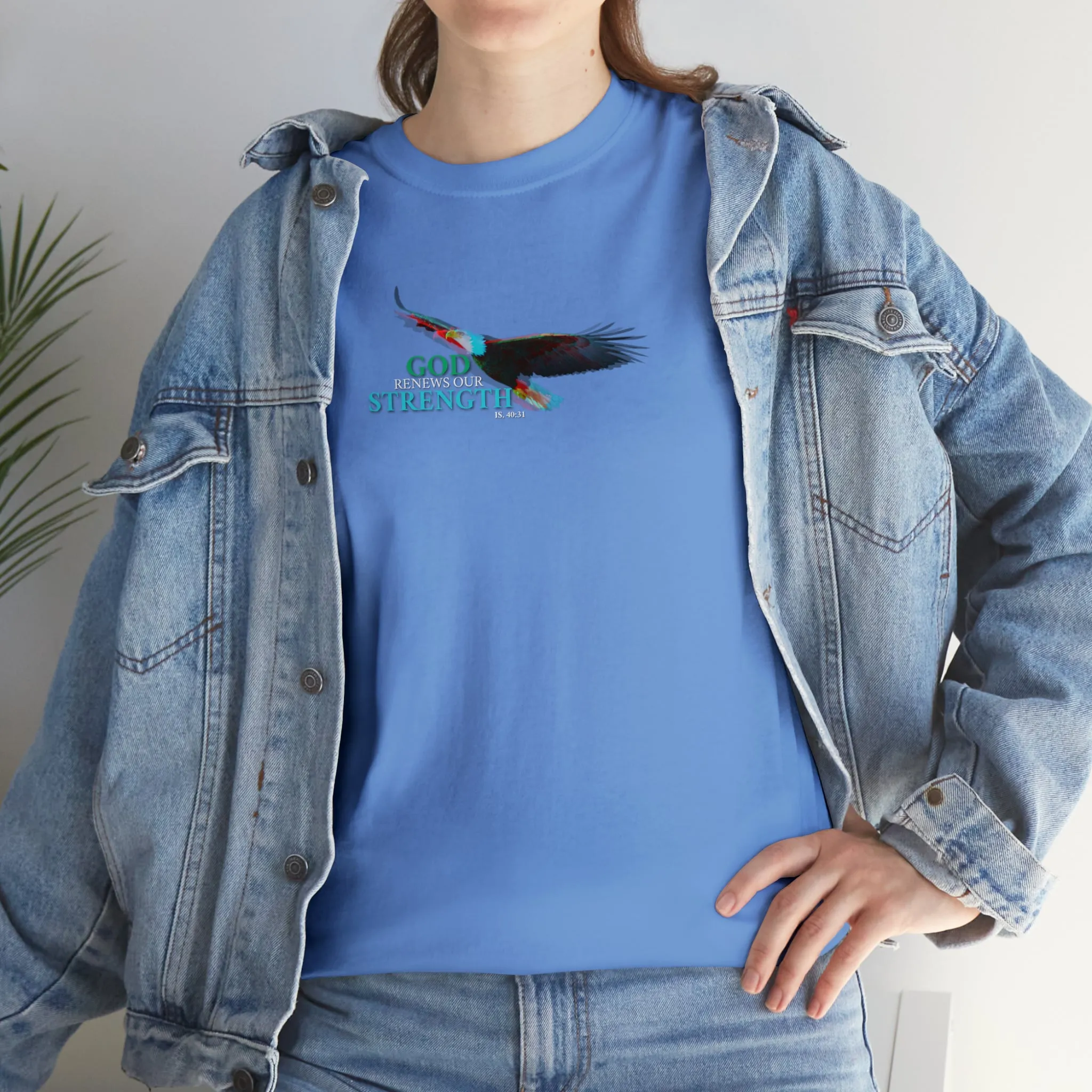 God Renews Our Strength Men’s Unisex Heavy Cotton Tee