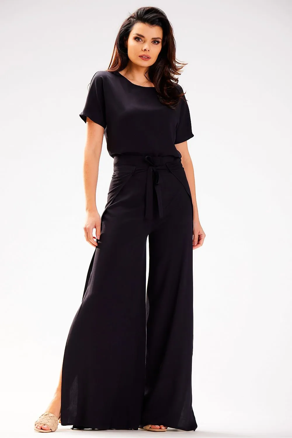 Grecian Tiered High-Waist Trousers