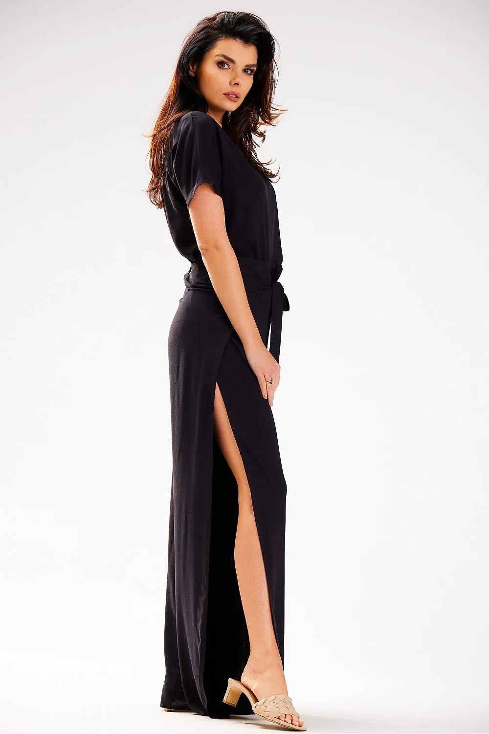 Grecian Tiered High-Waist Trousers