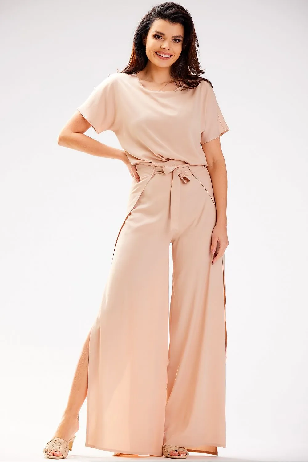 Grecian Tiered High-Waist Trousers