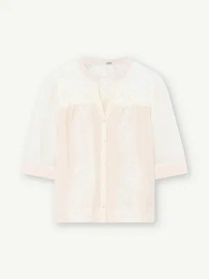 Gustav Jennie Cream Lace Detail Blouse